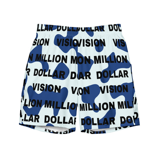 Blue Camo Million Dollar Vision  swim trunks
