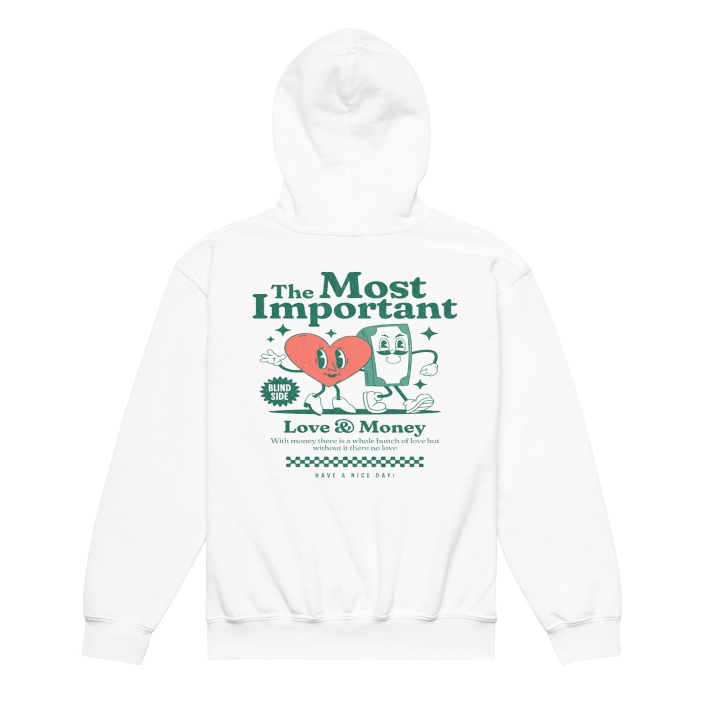 Red Love & Money Youth hoodie